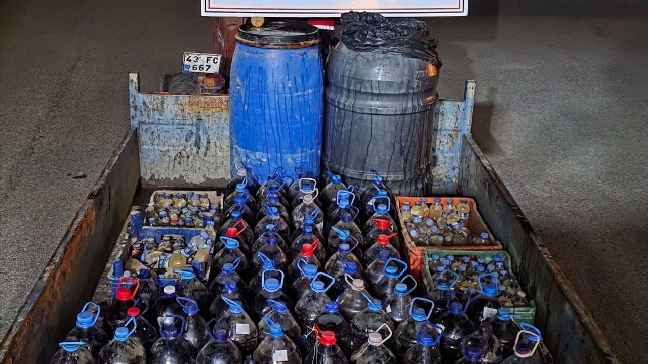 Kütahya’da 960 litre sahte içki ele geçirildi